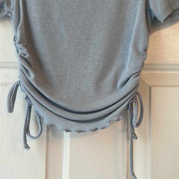 Vestique  out of the blue short sleeve drawstring top cut out detail small NWT - Picture 2 of 4